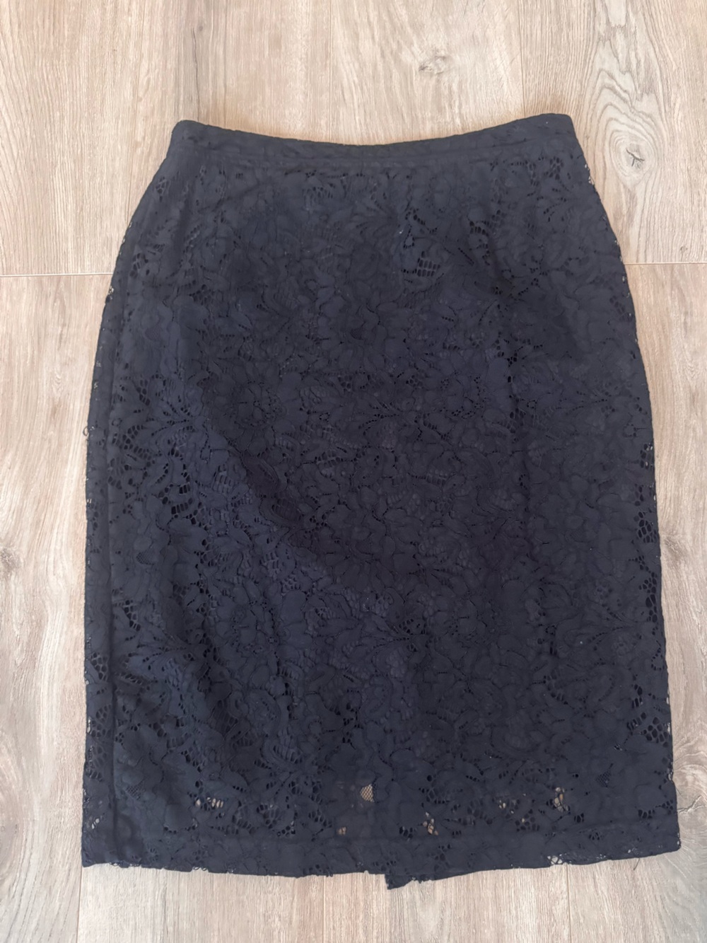 Who What Wear Black Lace Pencil Skirt